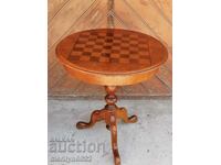 Стара маса за шахмат масичка с интарзия