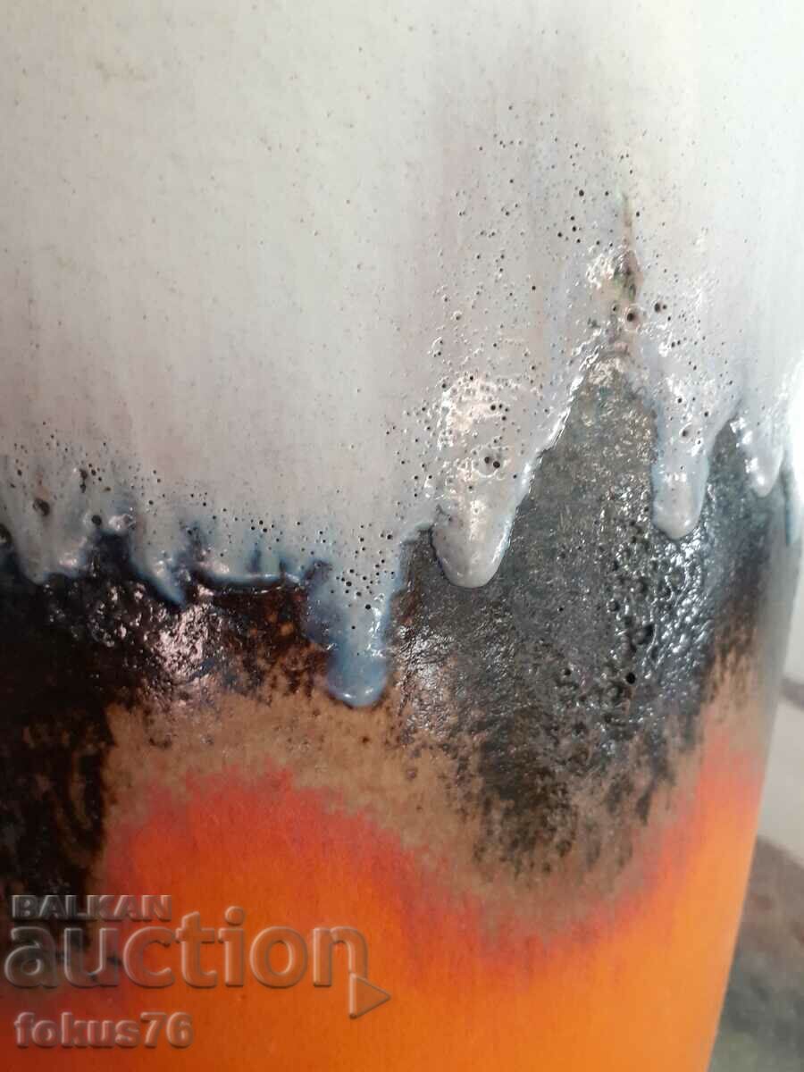 Delivery of Great Large German Ceramic Lava Vase Delivery of Great Large German Ceramic Lava Vase