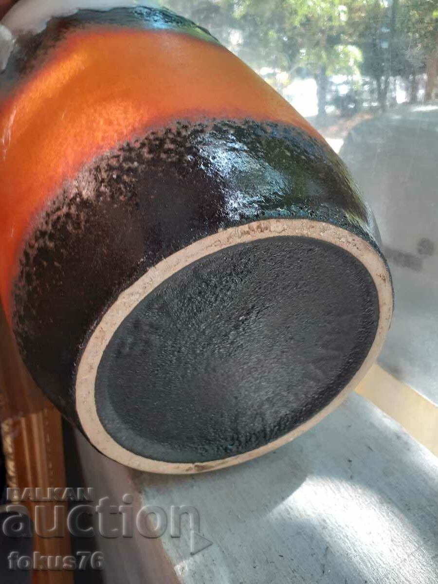 Great Large German Ceramic Lava Vase - 6 Great Large German Ceramic Lava Vase - 6