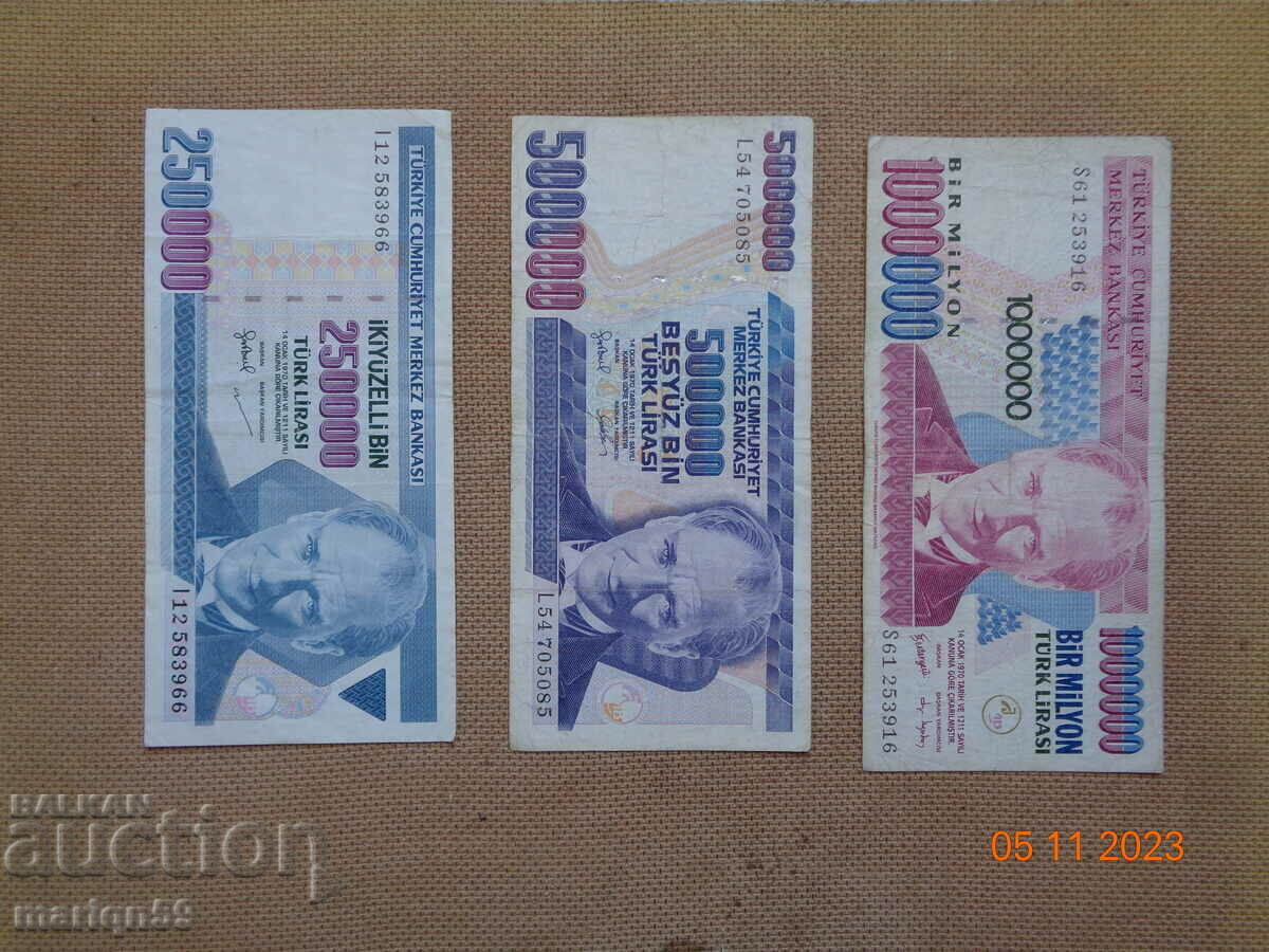lot de bancnote Turcia -1970