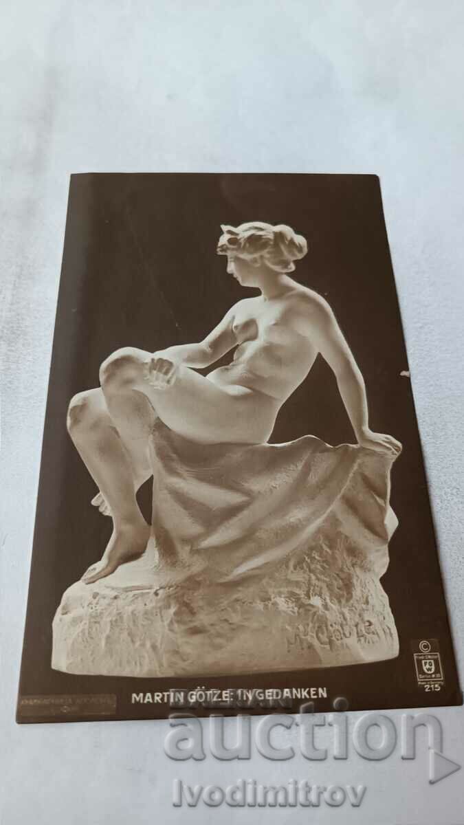 Καρτ ποστάλ Martin Gotze In Gedanken 1918