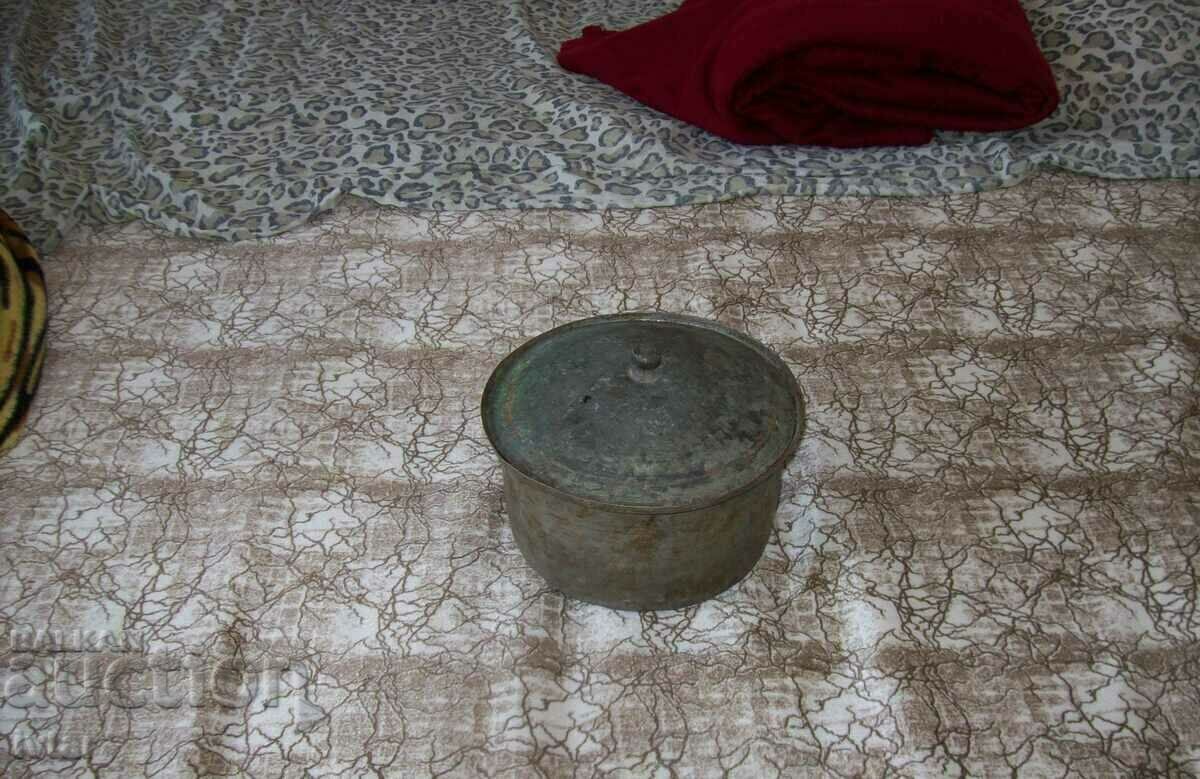 Copper pot with lid, pot - 1
