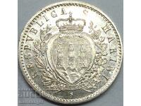 50 centesimi 1898 San Marino UNC PROOF-like argint