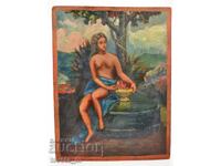 Pictură în ulei, carton