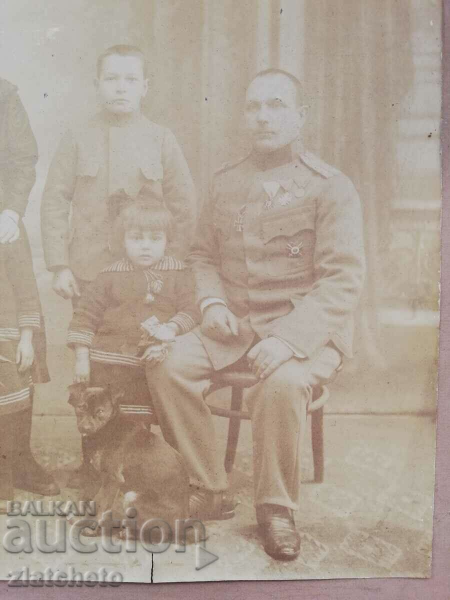 Auction Old picture cardboard with frame - captain, Vratsa Auction Old picture cardboard with frame - captain, Vratsa