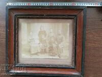 Old picture cardboard with frame - captain, Vratsa
