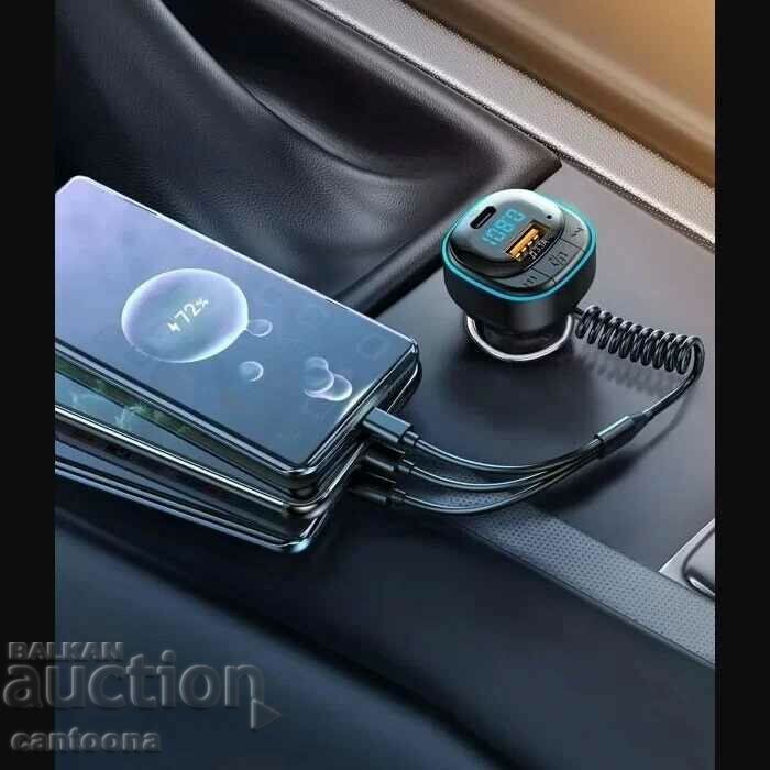 Car Bluetooth FM transmitter - 3.1A, USB TYPE C, LED with price 22.99 BGN | € 11.75 Car Bluetooth FM transmitter - 3.1A, USB TYPE C, LED with price 22.99 BGN | € 11.75