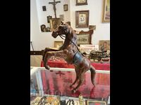 Old leather figure of a horse. #4385