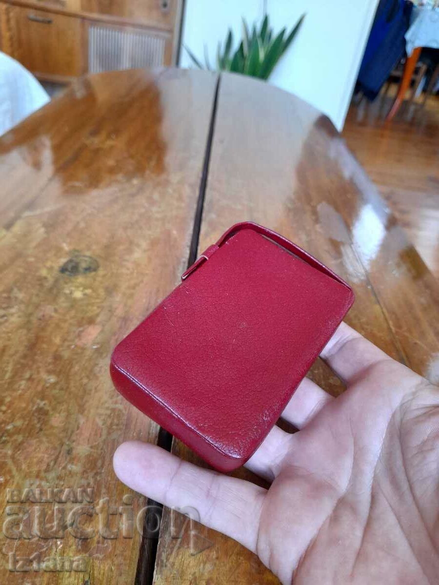 Παλιά δερμάτινη ταμπακιέρα για τσιγάρα, θήκη - 5