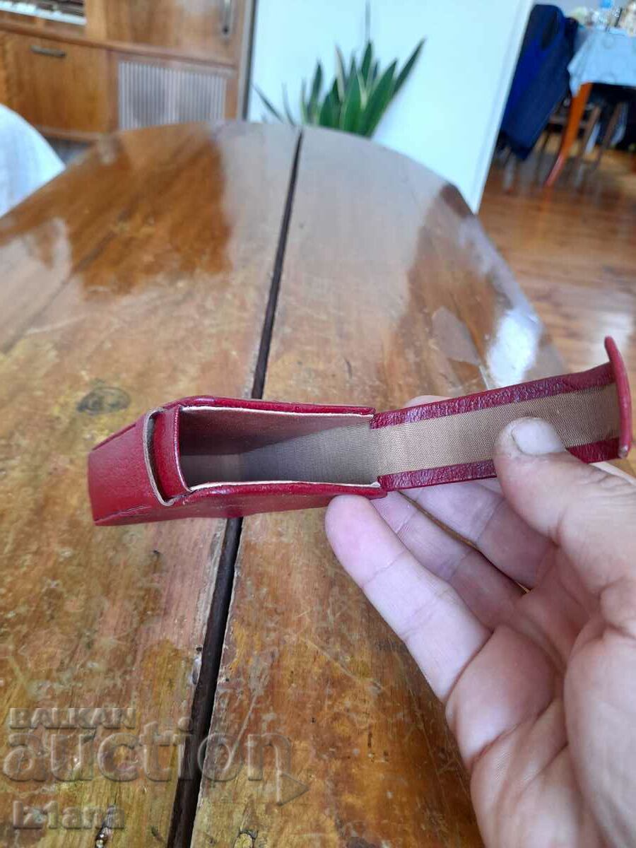 Παλιά δερμάτινη ταμπακιέρα για τσιγάρα, θήκη - 6