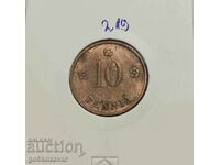 Finlanda 10 bani 1938