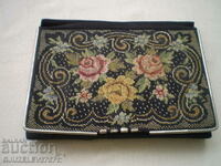 19th century hand embroidered toiletry purse
