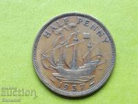 1/2 penny 1937 Marea Britanie