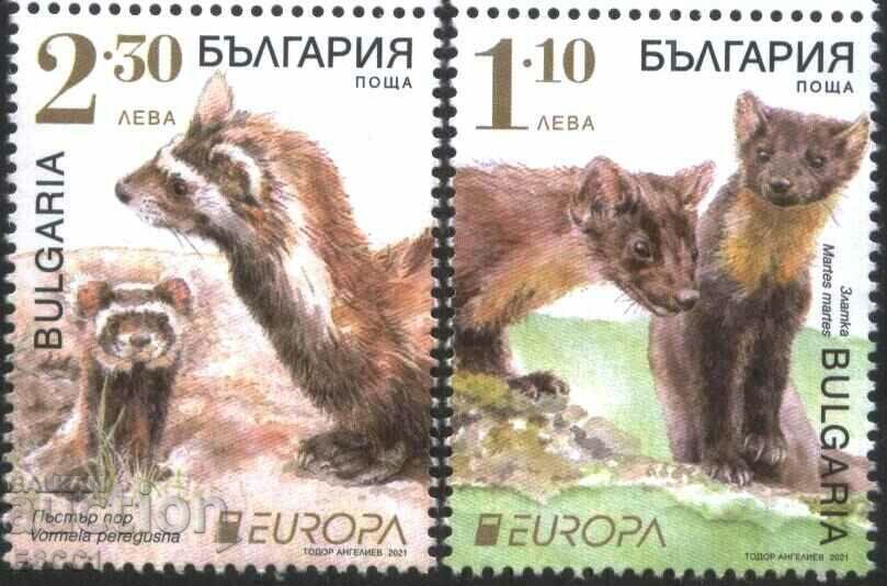 Pure Stamps Europe SEPT Fauna 2021 from Bulgaria Pure Stamps Europe SEPT Fauna 2021 from Bulgaria