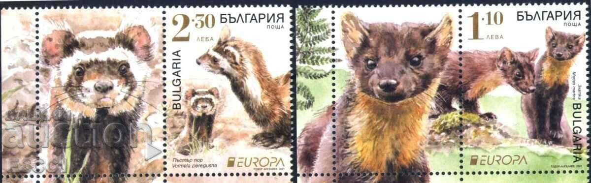 Pure Stamps Europe SEPT Fauna 2021 from Bulgaria Pure Stamps Europe SEPT Fauna 2021 from Bulgaria