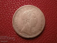 Сребърна монета 2 лири 1837 Херцогство Лука , Карло Лудовико