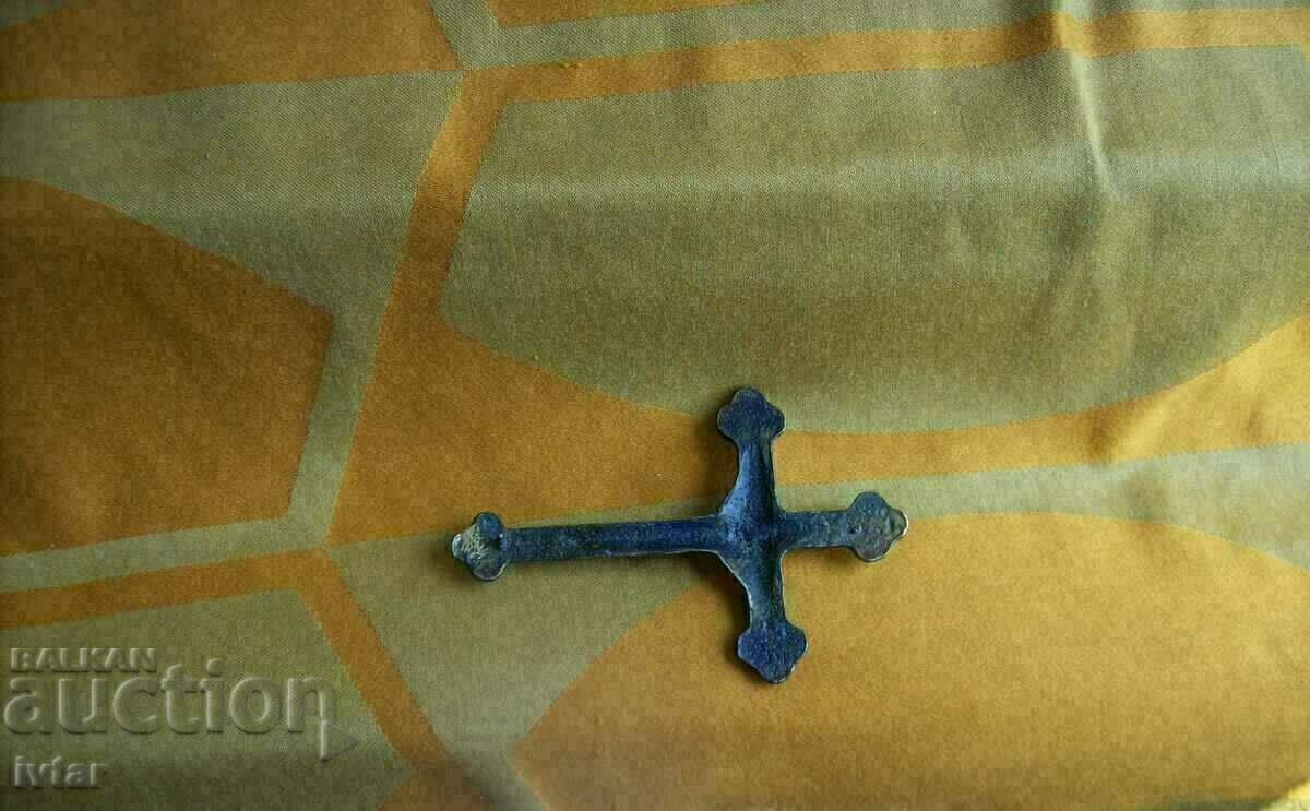 Cruce mare de bronz antic - 5 Cruce mare de bronz antic - 5