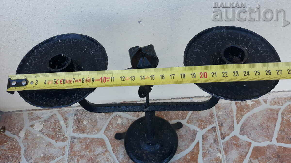 vintage handmade candle holder with rose with price 31.00 BGN | € 15.85