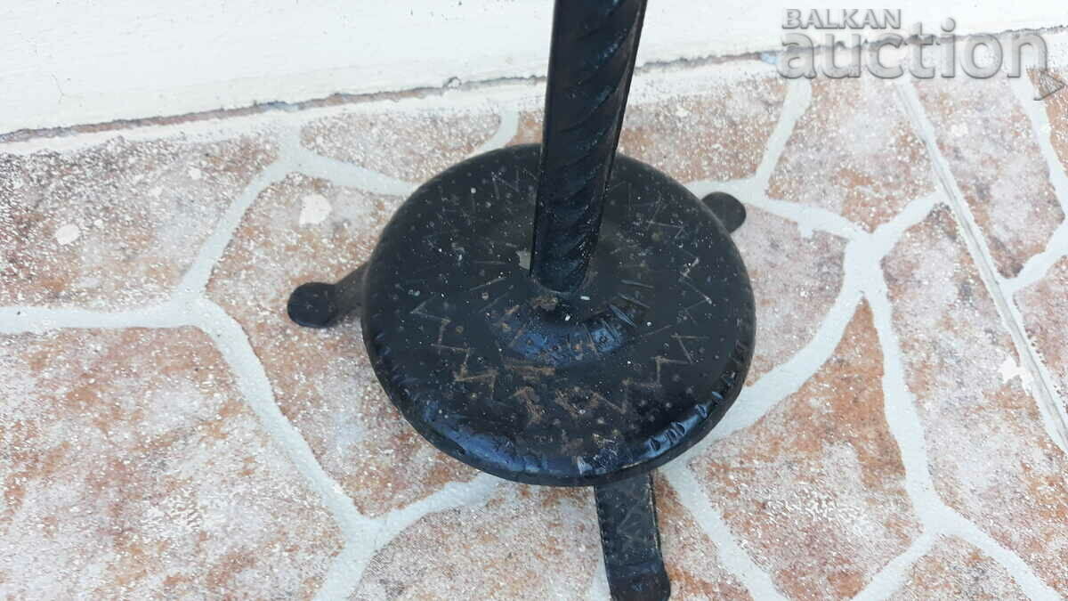 vintage handmade candle holder with rose - 7