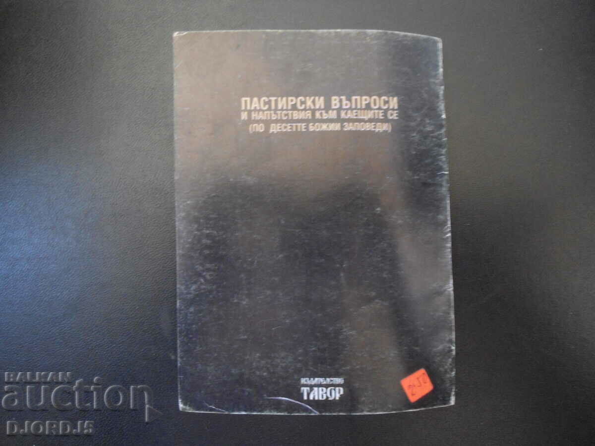 Pastoral questions and guidance for penitents - 6 Pastoral questions and guidance for penitents - 6