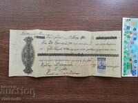 Document vechi - bilet la ordin cu timbru 20 st