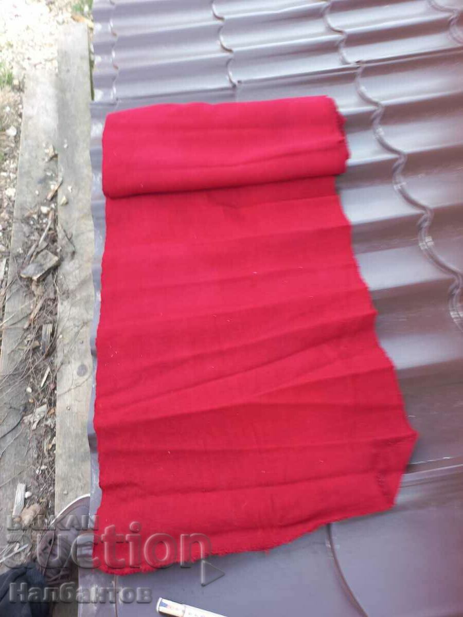 OLD RED WOOLEN FABRIC