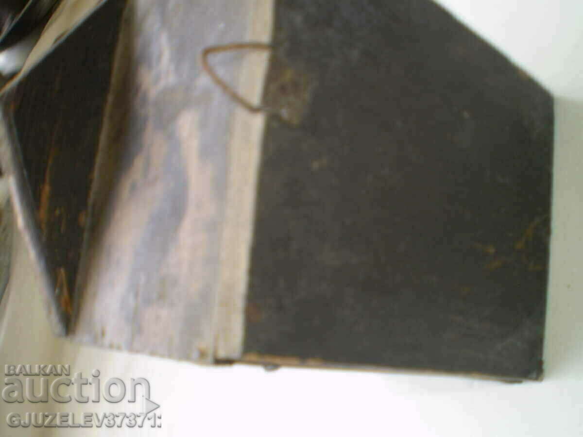 Old inlaid wooden clock case - 7