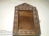 Old inlaid wooden clock case