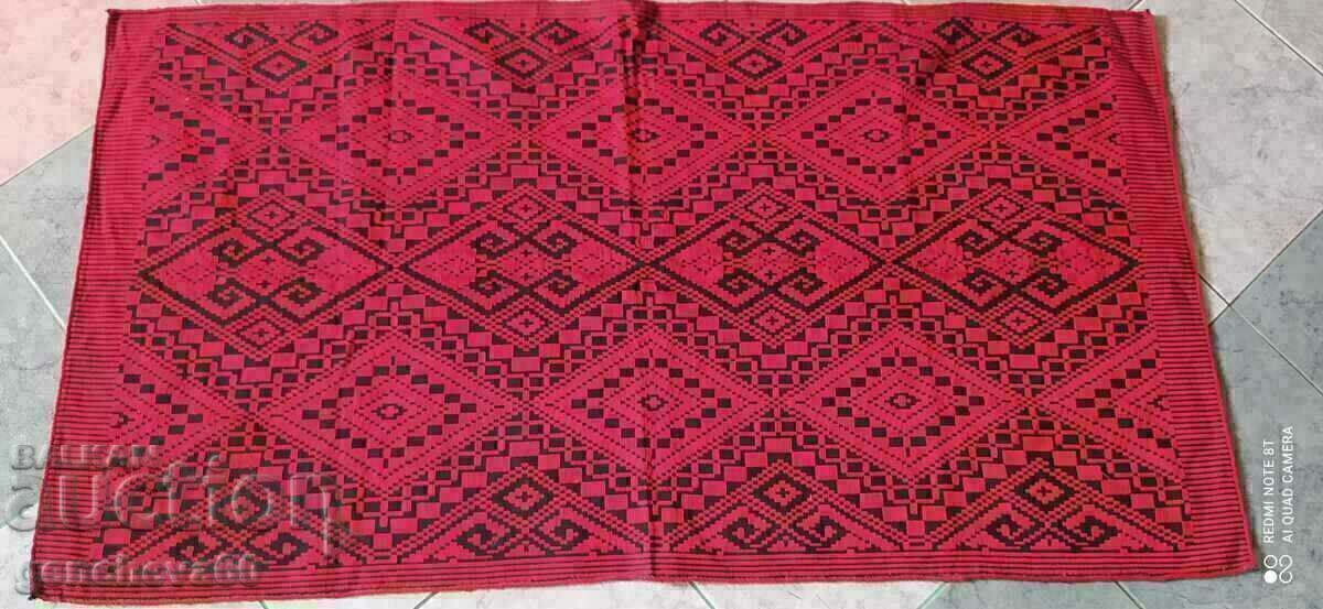 Antique woven rug in black and red for a folk-style corner with price € 12.00 | 23.47 BGN