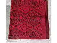 Antique woven fabric in black and red for living room