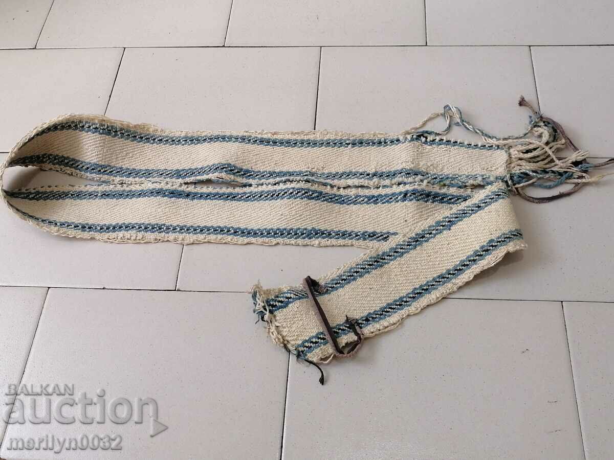 Handwoven wool costume belt - 5