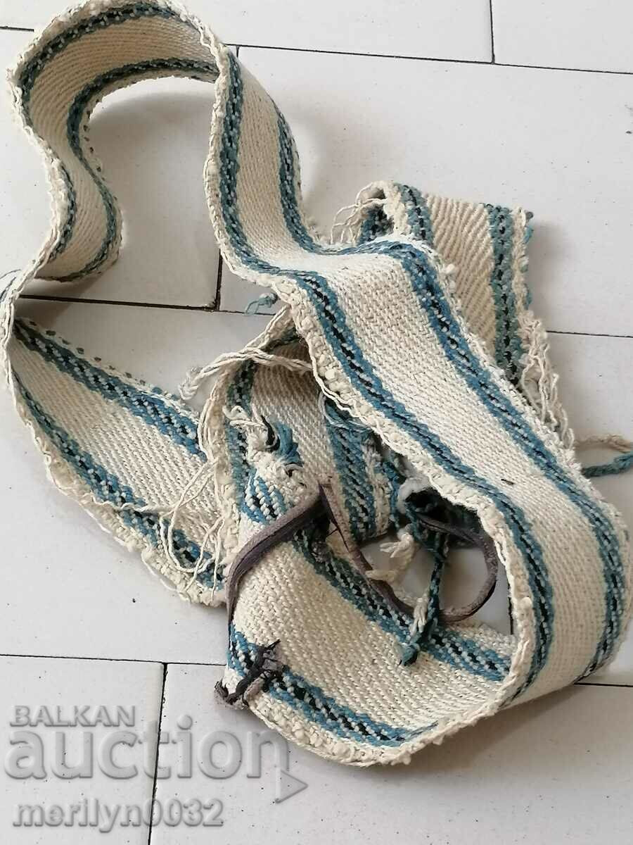 Handwoven wool costume belt - 7