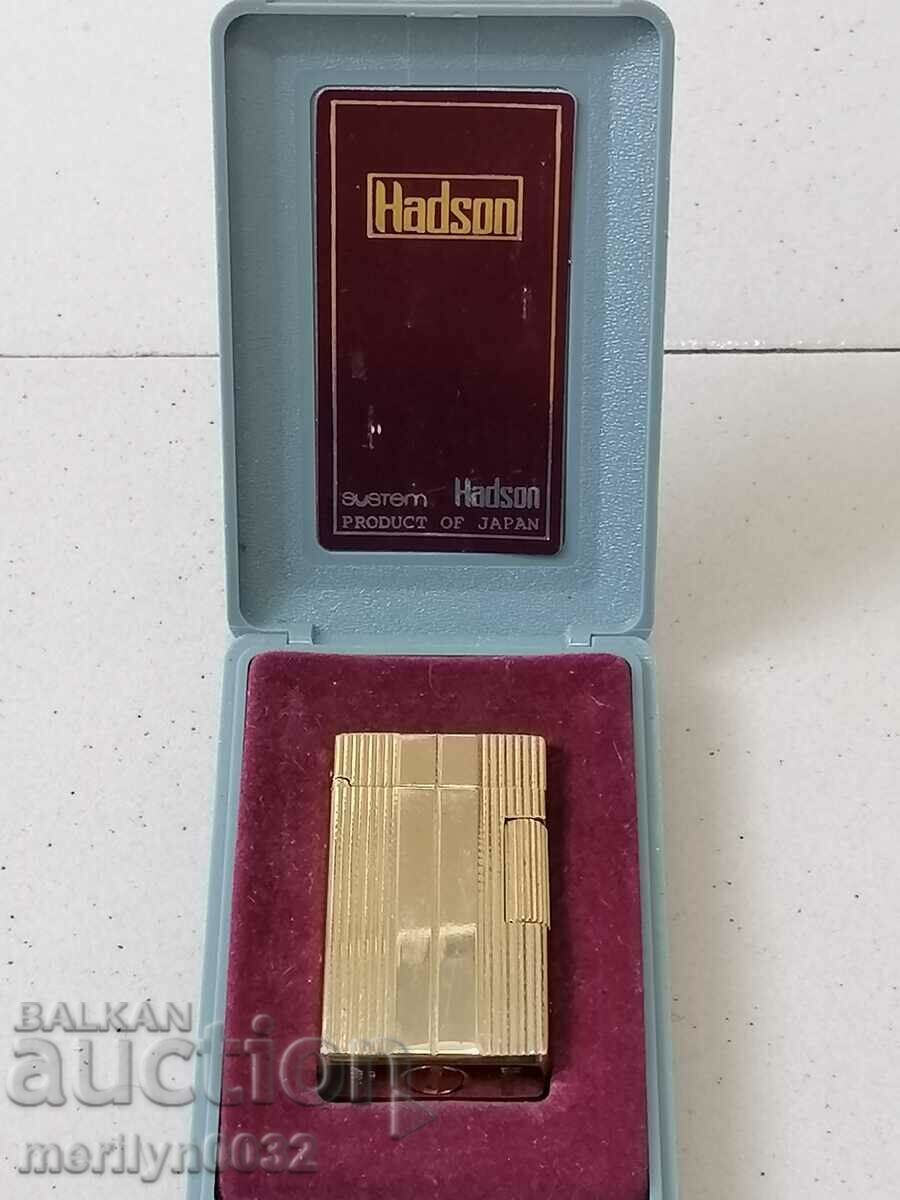 Стара позлатена запалка система HADSON made in Japan