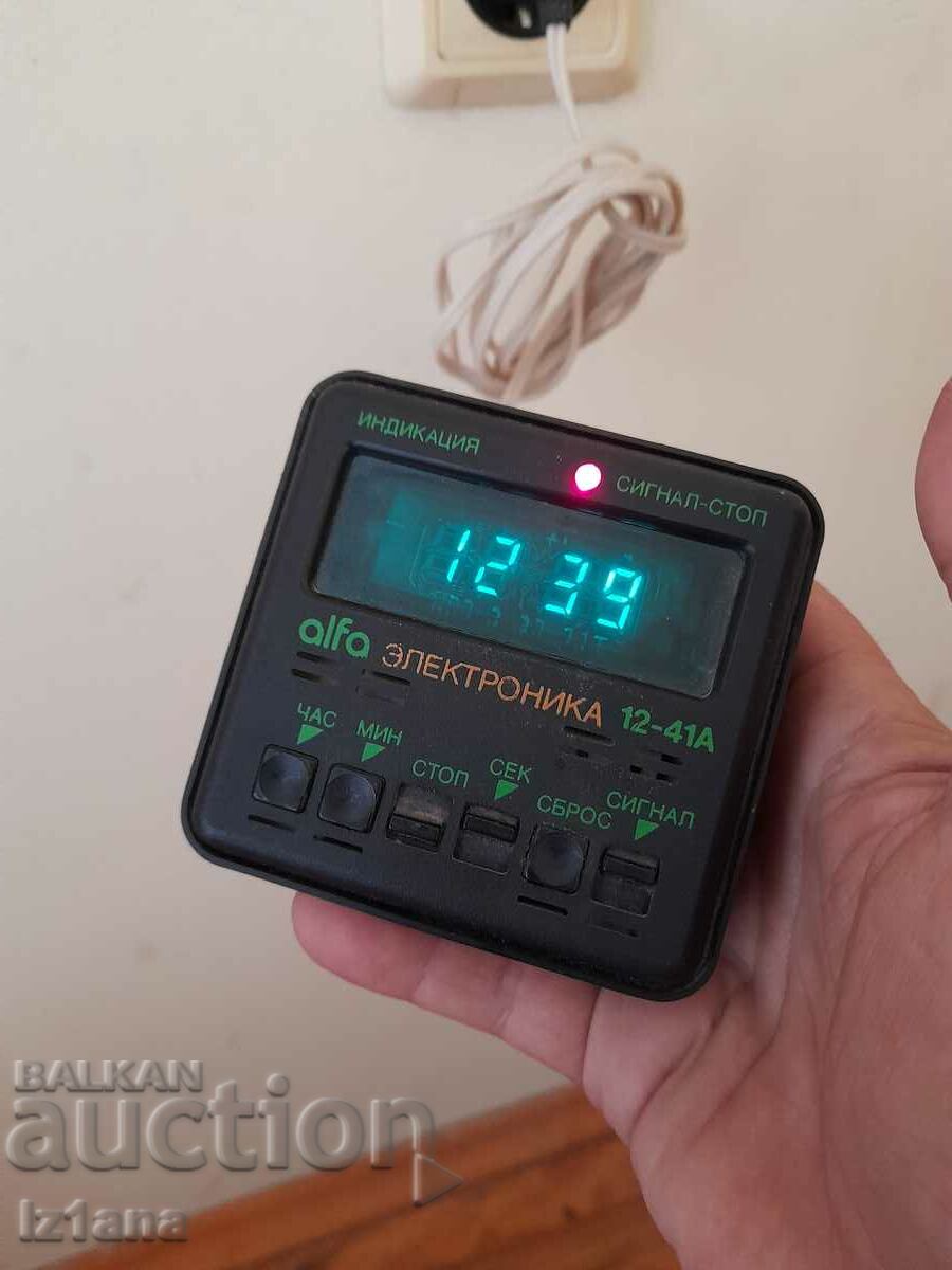 Παλιό επιτραπέζιο ρολόι Electronics 12-41A - 6 Παλιό επιτραπέζιο ρολόι Electronics 12-41A - 6