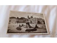 Postcard Sofia Monument Tsar Liberator 1937