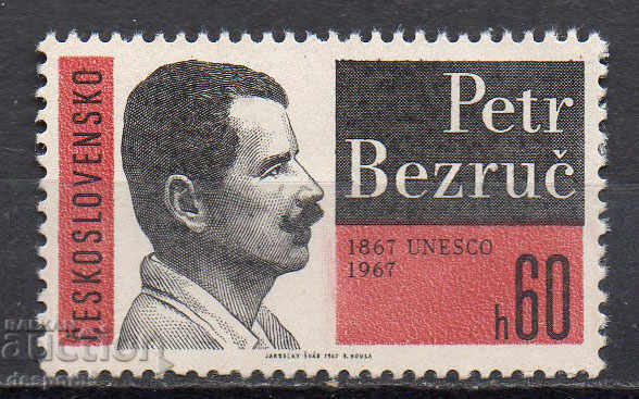 1967. Czechoslovakia. 100th birthday of Peter Bezucch - poet