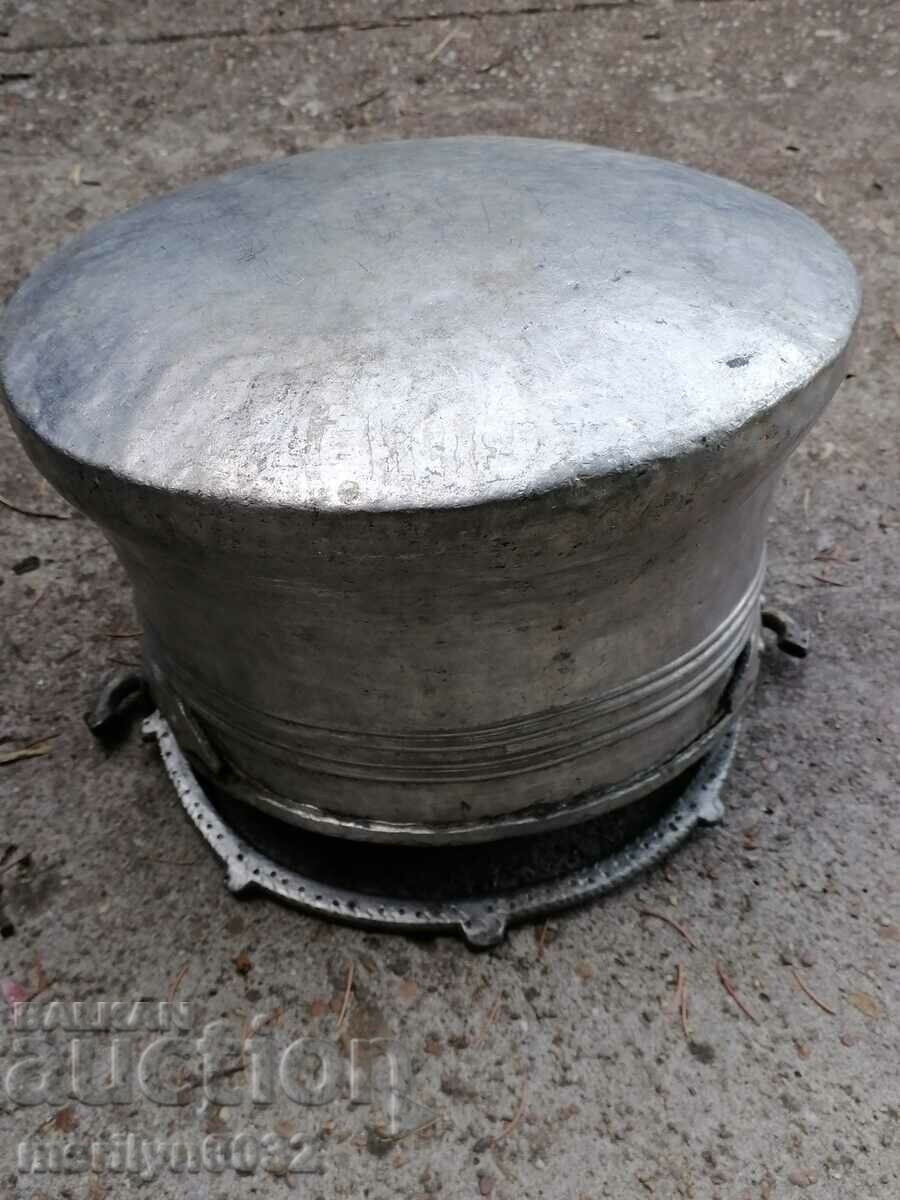 Auction Old copper tinned cauldron, cauldron, copper, copper Auction Old copper tinned cauldron, cauldron, copper, copper