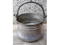 Παλιό χάλκινο κονσερβοποιημένο καζάνι, καζάνι, χαλκό, χαλκό