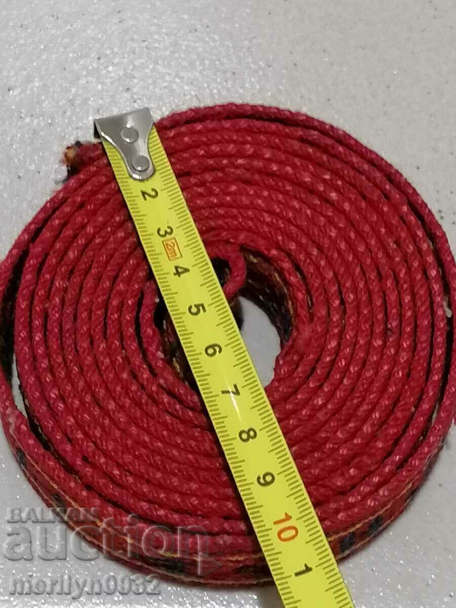 Handwoven wool belt 2.30 meters of wear - 7