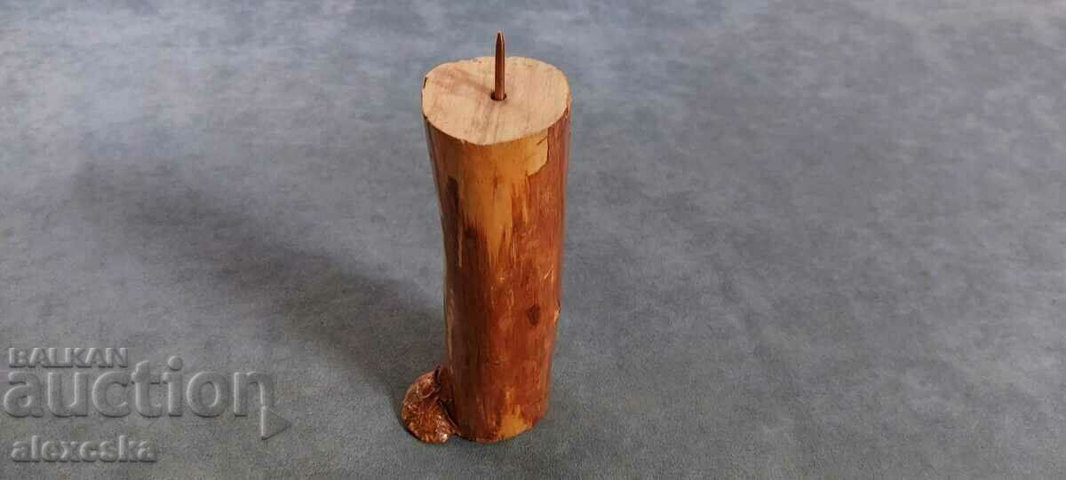 An old wooden candleholder with price 12.00 BGN | € 6.14 An old wooden candleholder with price 12.00 BGN | € 6.14