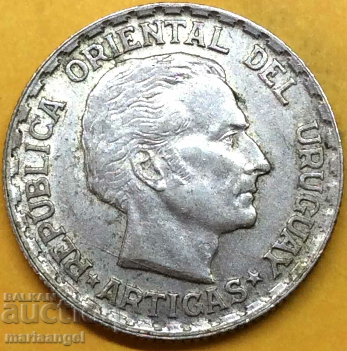 Уругвай 50 центесимос 1943 сребро