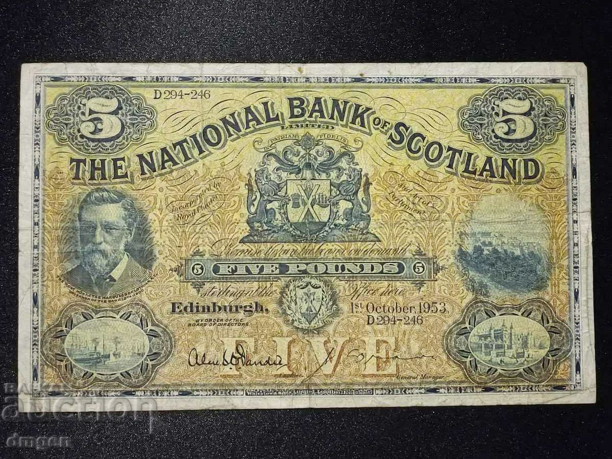 5 lire 1953 Scoția