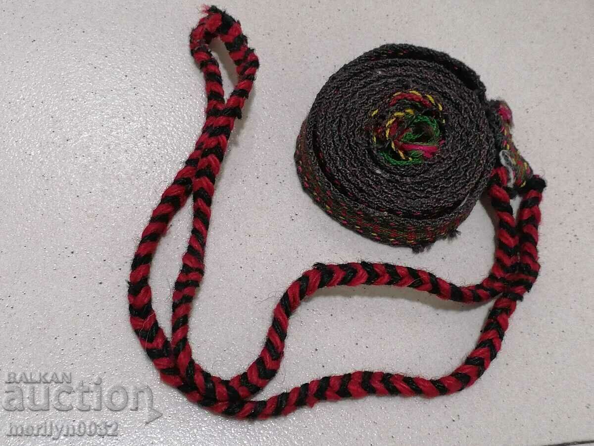 Old hand-woven belt girdle costume belt with a length of 1.80 m - 7 Old hand-woven belt girdle costume belt with a length of 1.80 m - 7