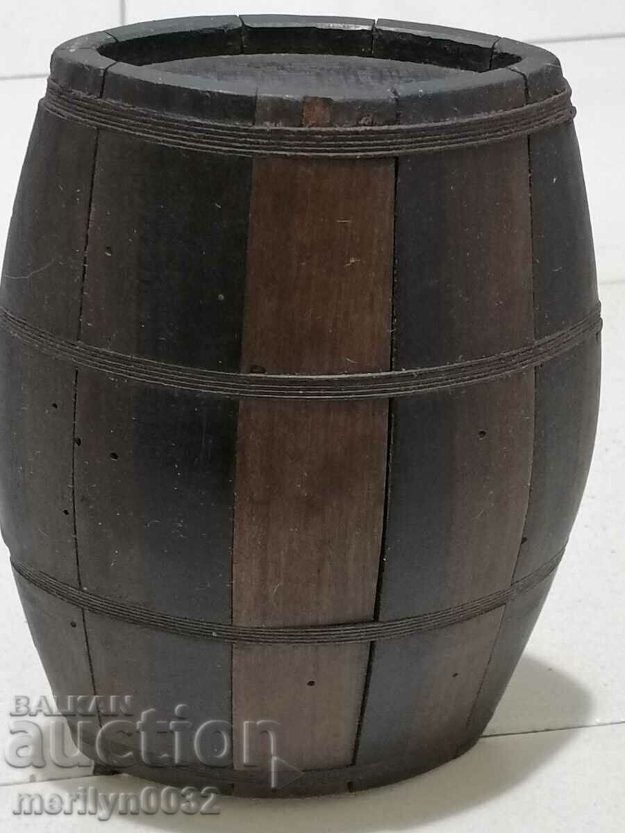 Old wood pawler wooden bucket brown bucket - 7 Old wood pawler wooden bucket brown bucket - 7