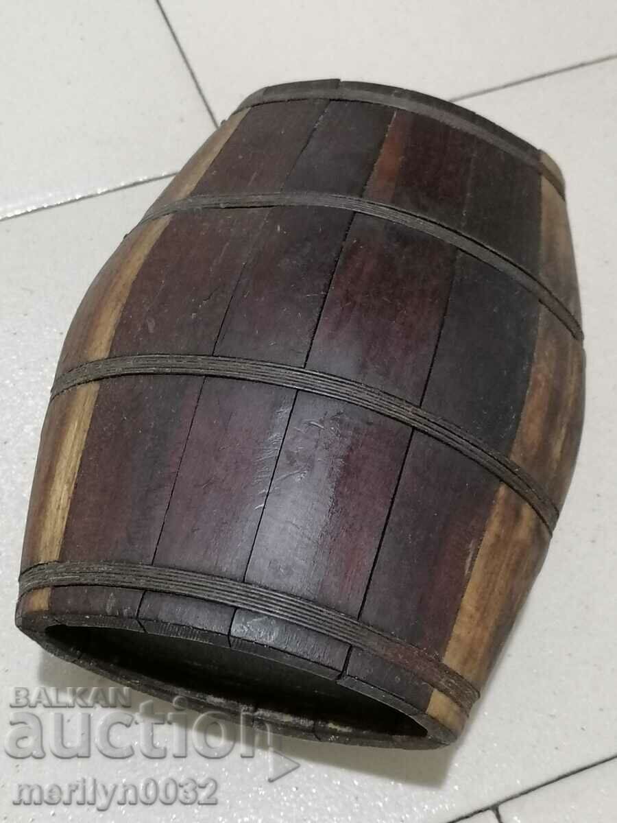 Old wood pawler wooden bucket brown bucket with price 68.00 BGN | € 34.77 Old wood pawler wooden bucket brown bucket with price 68.00 BGN | € 34.77