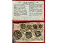Set de monede de schimb BU din Noua Zeelandă 1974