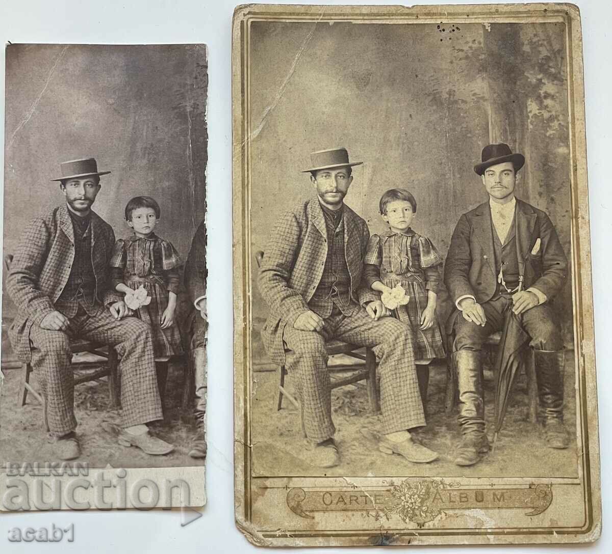 Auction Photograph of Two Gentlemen and a Child Auction Photograph of Two Gentlemen and a Child