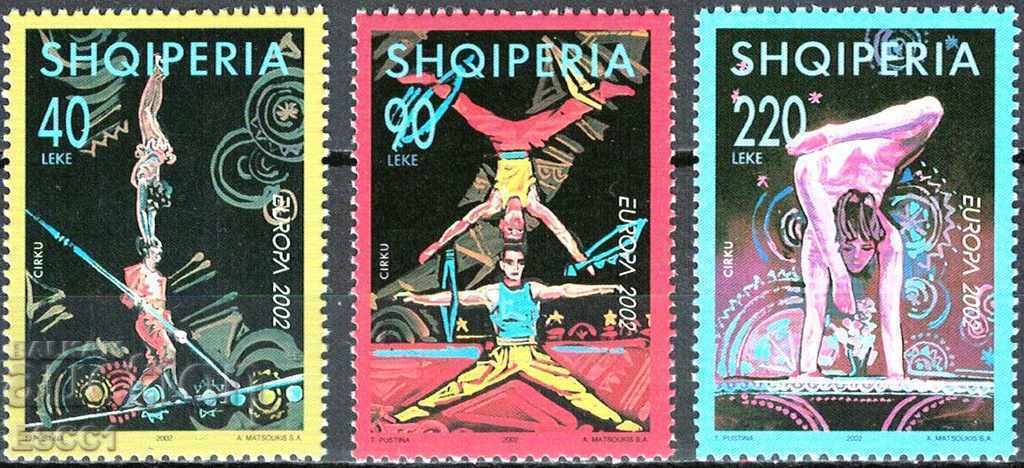 Чисти марки Европа СЕПТ  Цирк 2002 от Албания