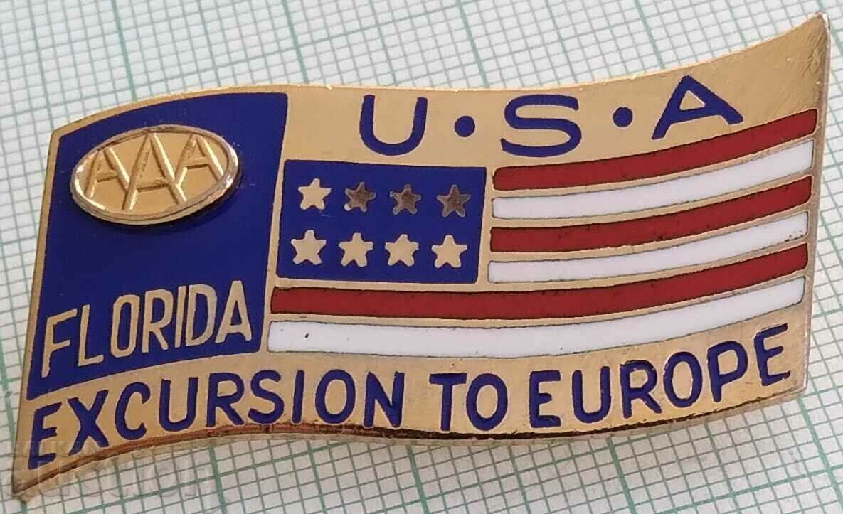 13731 USA Florida Flag - Excursion to Europe - Bronze Enamel