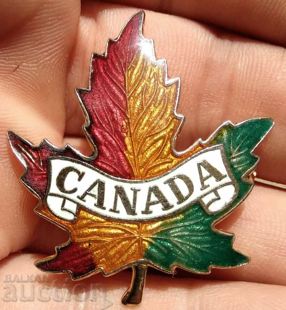 13735 Badge - coat of arms Canada Maple leaf - bronze enamel with price 5.00 BGN | € 2.56 13735 Badge - coat of arms Canada Maple leaf - bronze enamel with price 5.00 BGN | € 2.56